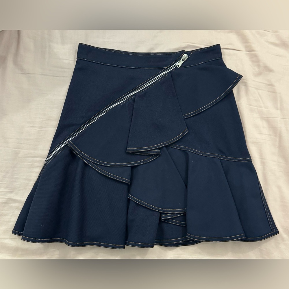 GIVENCHY denim ruffle skirt. Dark wash cotton skirt made in Italy. Like new!